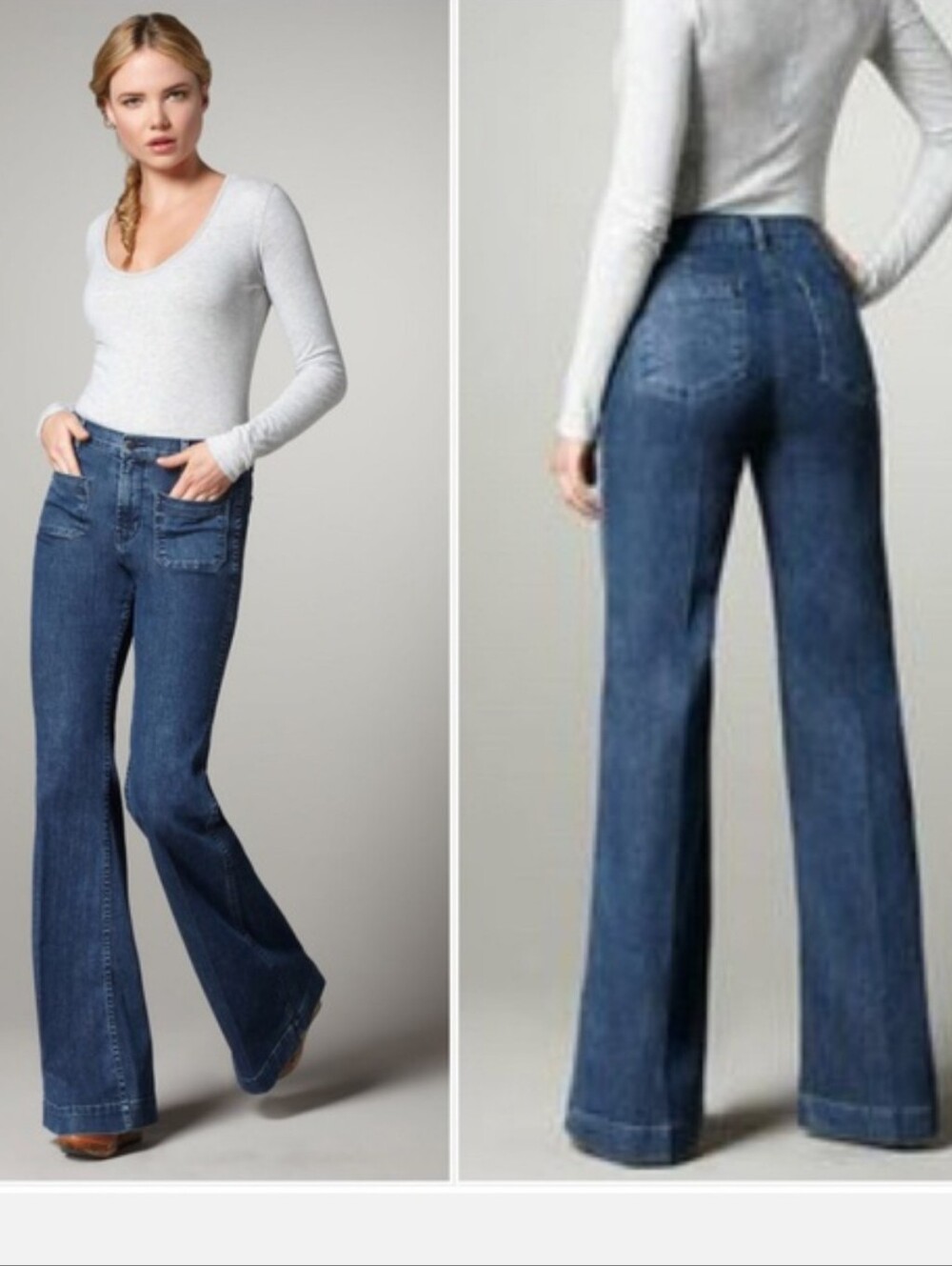 J Brand Bette High Rise Flare Jeans in Mystery | Blue Wash Stretch Denim